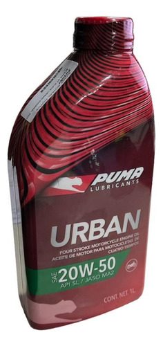 Aceite Mineral Puma Urban 20w50 Api Sl/ Jaso Ma2 Avant Motos