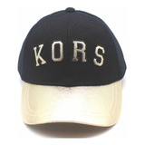 Gorra Michael Kors Cap Sport Dorada Negro Letras Visera Beis