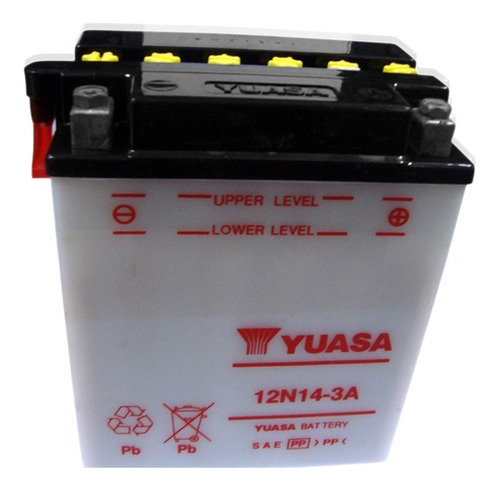 Bateria Yuasa 12n14-3a / 12n143a Sin Acido Solo Fas Motos!
