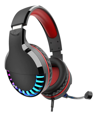 Headphone Gamer P2 Headset Com Microfone Led Rgb Cor Preto