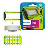 Kit Body Oneblade Lamina + 2 Pente One Blade Philips