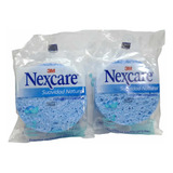 2 Paq De 2 Esponjas De Baño Suavidad Natural Nexcare Color Azul Rayado
