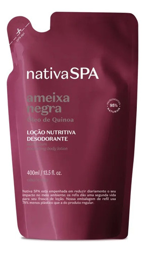 Oboticario Creme Corporal Ameixa Negra Nativa Spa400ml Refil