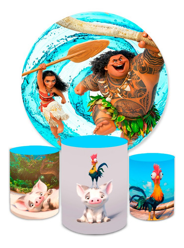 Kit Capa Painel Redondo 1,5 +trio Clindros Tema Princes Moan