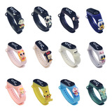 12pcs Reloj Digital Led Colores Niños Regalo Mayoreo Dibujos