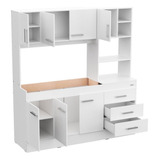 Mueble Cocina Completo Bajo Mesada Alacena Blanco 10176 Color 10176 - Blanco