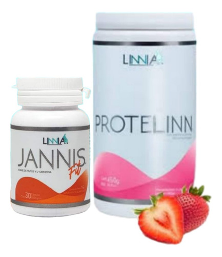 Jannis Ft Linnia Quema Grasa Tonifica + Protelinn Proteína Sabor Fresa