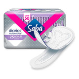 Pantiprotectores Saba Diarios Multiestilos Dobles 25 Protectores