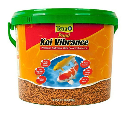 Tetra Pond Koi Vibrance 1500gr -alimento Para Kois
