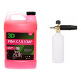 3d Kit Foam Con Shampoo Pink Car Soap 4l Lavado Auto Detail