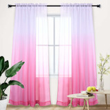 Cortina Transparente Rosa Para Habitación De Niños Y Niñas,