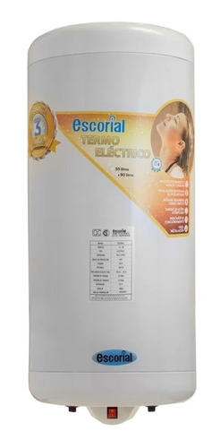 Termotanque Escorial 90lts Electrico Carga Inferior Alto 92