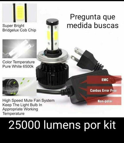 Focos Led 25000 Lumens H11 9005 H10 9006 H1 880 H16 9006 H7