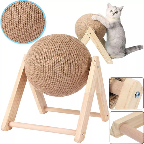 Accesorio Rascador Pelota Para Gatos Cat Scratcher De Onda