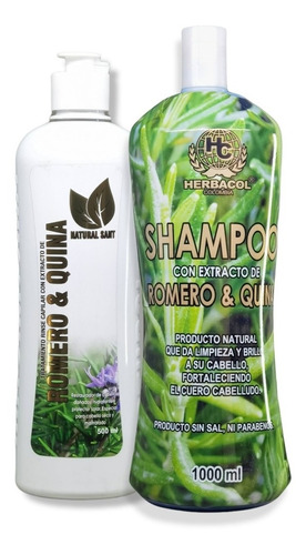 Shampoo + Rinse Romero Y Quina Anticaida - mL a $18