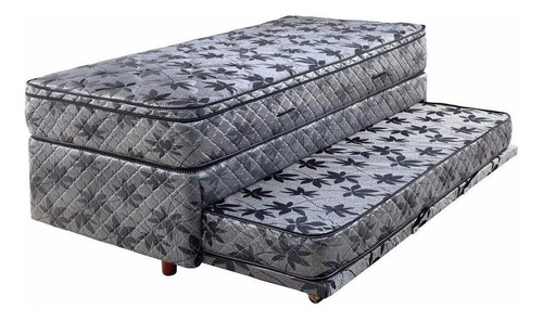 Somier Duo Divan 90 X 190  Acuario 2 Colchones Carro Jackard