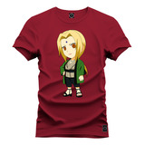 Camiseta Plus Size Premium 100% Algodão Menininha Naruto