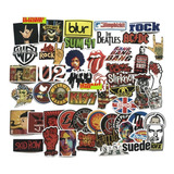 Rock Bands  52 Sticker Diferentes Decora Auto Refri Cuaderno
