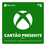 Cartão Presente Código 25 Dígitos Xbox Live R$ 5 Reais