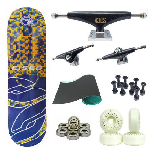 Shape 8mm + Roda 53 Mm + Truck 139 + Abec 3 Skate Am Montado