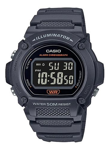 Reloj Casio W-219h-8av, Luz, Alarma, Deportivo Unisex 