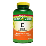 Spring Valley Vitamina C Con Rosa Mosqueta, Tabletas De 1000 Mg 500 Unidades, Suplemento Potente Antioxidante Y Nutriente Esencial Que Puede Apoyar La Salud Inmunológica, Cardiovascular Y Ósea