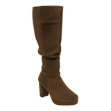 Bota Flexi Para Mujer Estilo 118905 Caoba