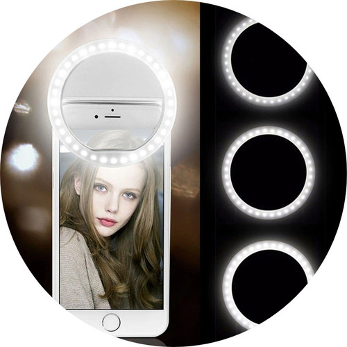 Mini Anillo Aro Luz Led 3 Tonos Selfie Celular Teléfono Usb