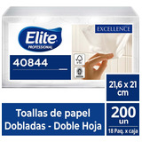 Toalla Interfoliada Doble Hoja 18 Pq X 200 Un Elite 