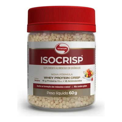Suplemento Alimentar Isocrisp Whey Protein 60g Vitafor | Frete grátis