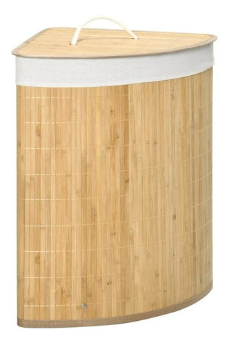 Cesto De Bambu Organizador Triangular Grande Roupas Sujas