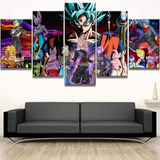 5 Cuadros Canvas Anime Dragon Ball Characters Diseño Unico