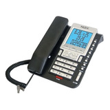 Misik - Telefono Alambrico Con Identificador - 6 Memorias Color Negro