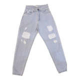 Jean Mom Fit Con Roturas