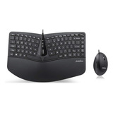 Perixx Periduo-406, Combo De Mini Teclado Dividido Ergonómic