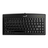 Teclado Genius Luxemate 100 Qwerty Inglés Us Color Negro