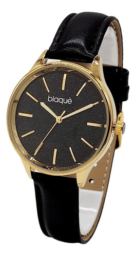 Reloj Pulsera Blaque Con Malla Cuero Varios Colores 