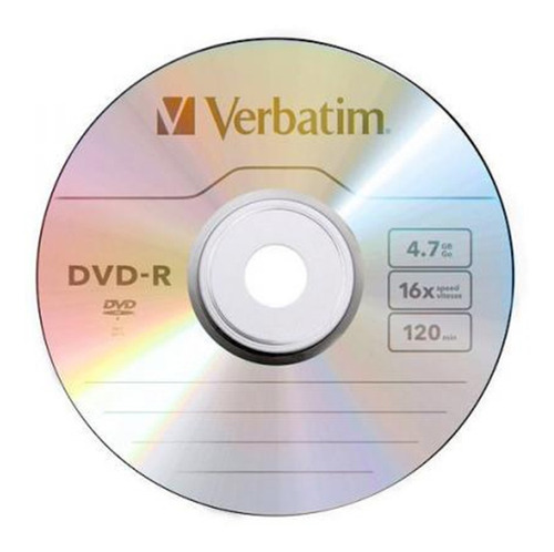 Dvd Virgen Verbatim 16x 4.7 Gb, 50 Unidades En Estuche