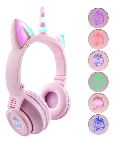Auriculares Unicorn Kids, Auriculares Bluetooth De Unicornio