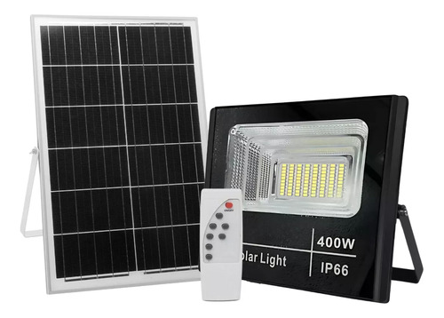 Reflector Led Solar 400w Exterior Con Panel Independiente