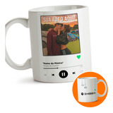 Caneca Namorados Música Spotify Foto Personalizada Porcelana