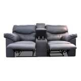 Love Seat Con Reclinables  De Piel Genuina  Houston