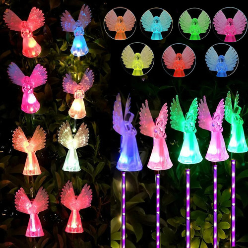 4 Unidades De Luzes Solares Angel, Luzes Decorativas Led