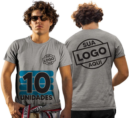 Combo 10 Camisetas Camisas Foto Logomarca Empresa Uniforme