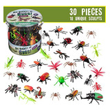 Figuras De Acción De Insectos, Cubeta Grande De 30 Insectos