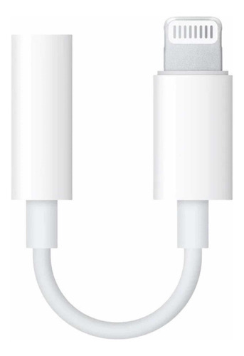 Adaptador Lightning 3.5mm Auxiliar Llamadas Y Música Color Blanco