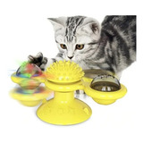 Brinquedo Para Gato Moinho De Vento Catnip Coçador Luz Led