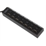 Regua Usb 2.0 Hub 7 Portas Hi-speed 500gb Carregador 7 Porta