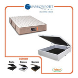 Cama Box Baú Viúva Especial + Colchão Tranquillité 120x203 Cor Branco