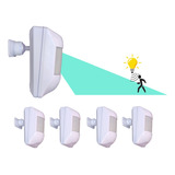 5 Unid Sensor Iluminação Presença Parede Acende Apaga Luz E